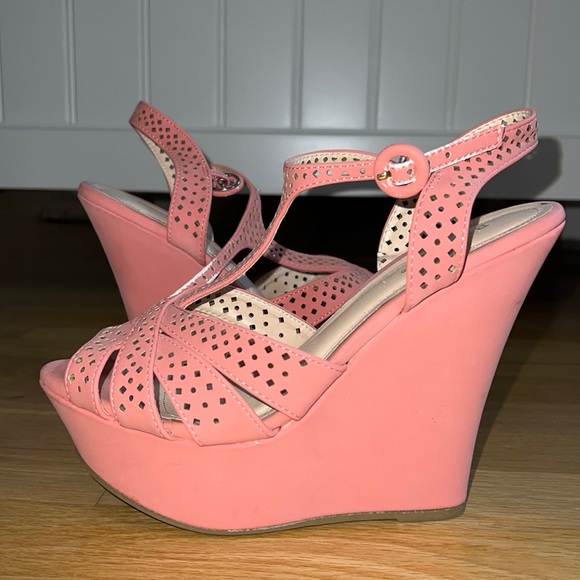 Charlotte Russe Shoes - Pink Wedges